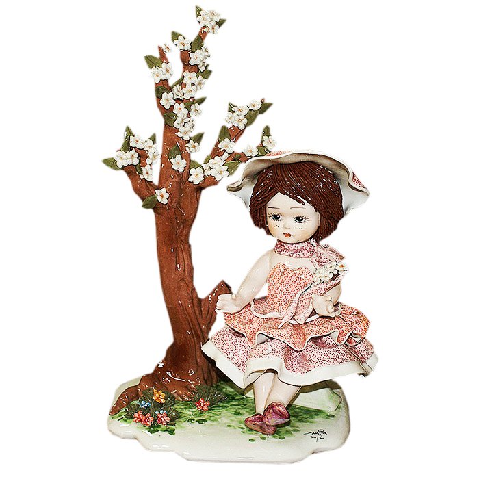 Фарфоровая статуэтка Девочка Весна