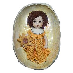 Маленький барельеф из фарфора Лето