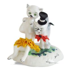 Фигурка из фарфора Кошачья пара