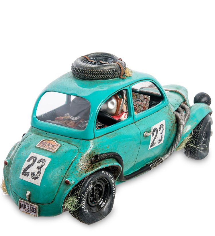 Статуэтка Бирюзовая Гоночная Машина - The Rally Car Forchino FO-85088, оборотная сторона