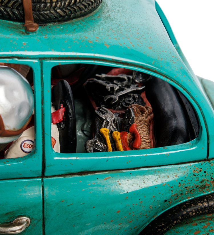 Статуэтка Бирюзовая Гоночная Машина - The Rally Car Forchino FO-85088, увеличенный вид деталей