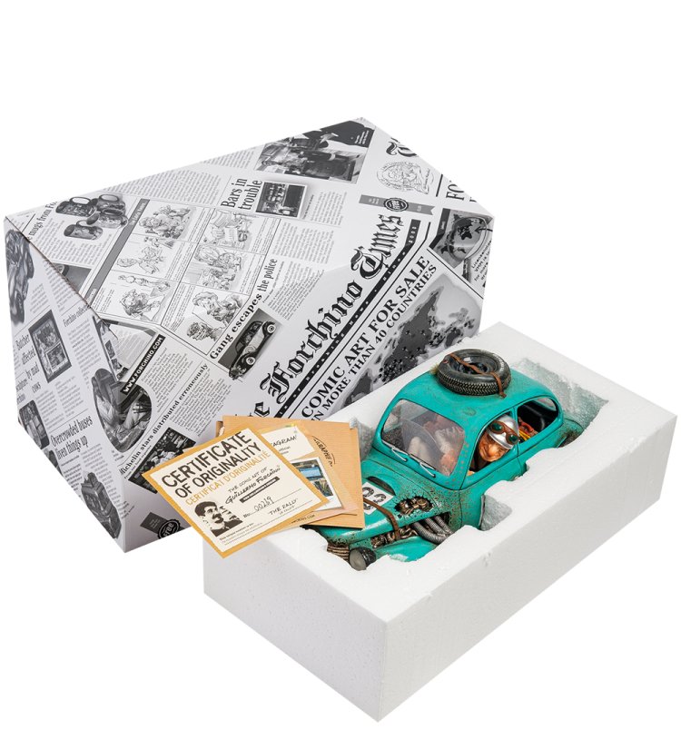 Статуэтка Бирюзовая Гоночная Машина - The Rally Car Forchino FO-85088, упаковочный вид