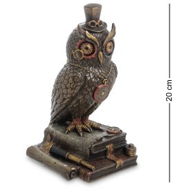 Шкатулка в стиле Стимпанк Сова на книгах