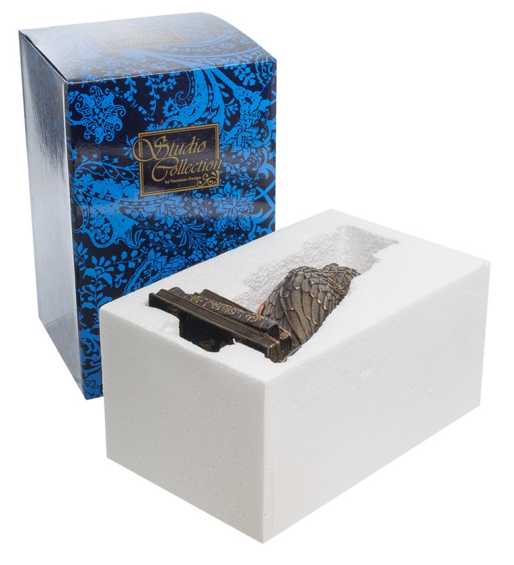 Шкатулка в стиле Стимпанк Сова на книгах Veronese WS-278, упаковочный вид