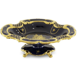 Овальное Блюдо на ножке коллекция Amante Blu