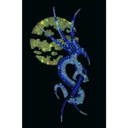 Картина Лунный дракон c кристаллами Swarovski