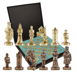 Шахматы на патинированной доске из металла Византийская Империя