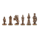Шахматы на патинированной доске из металла Византийская Империя Manopoulos MP-S-1-C-20-TIR, бронзовые фигуры