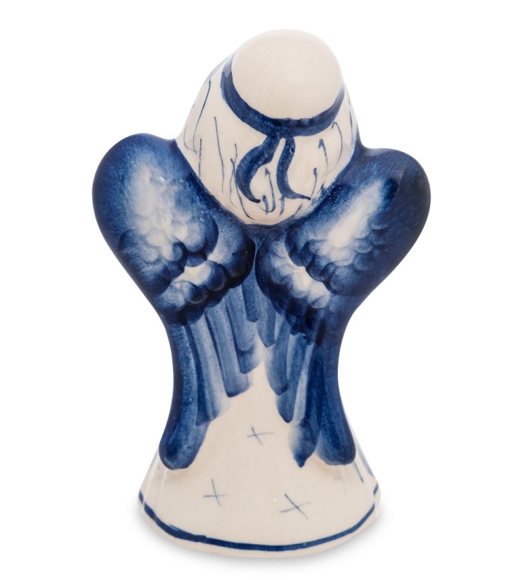 Подсвечник Ангел Голубая гжель ГЛ-109, фотография со спины