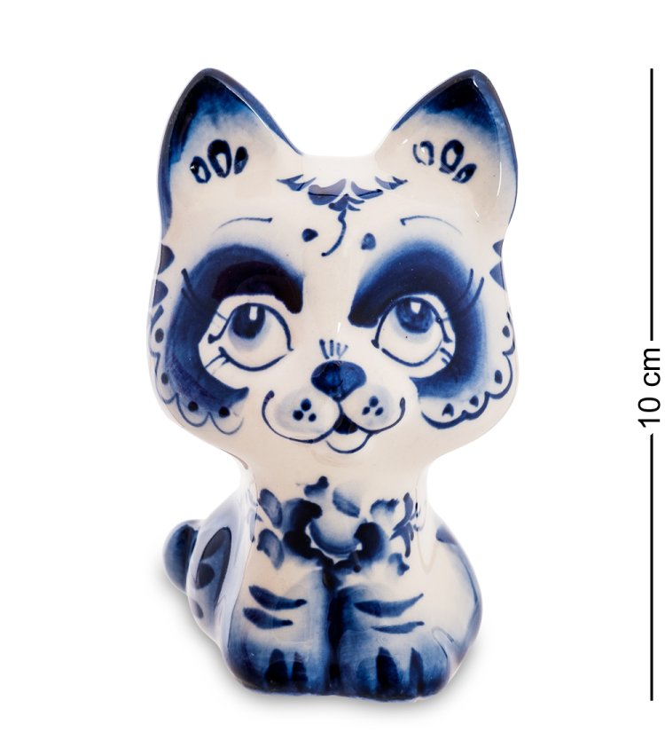 Фигурка Кошка Маруся Голубая гжель ГЛ-562