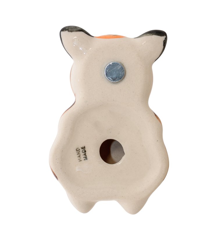 Магнит Свинка Цветная гжель ГЛ-462, фотография с обратной стороны