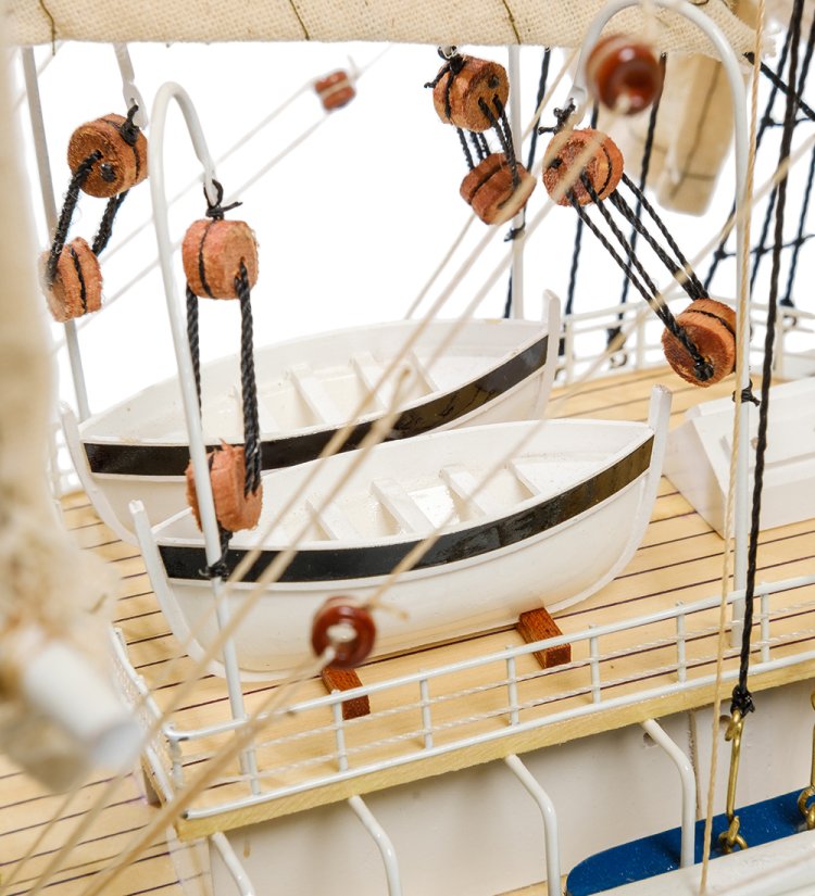 Модель норвежского корабля Christian Radich 1937 г. фото шлюпок