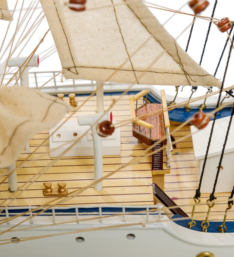 Модель норвежского корабля Christian Radich 1937 г. фото палубы