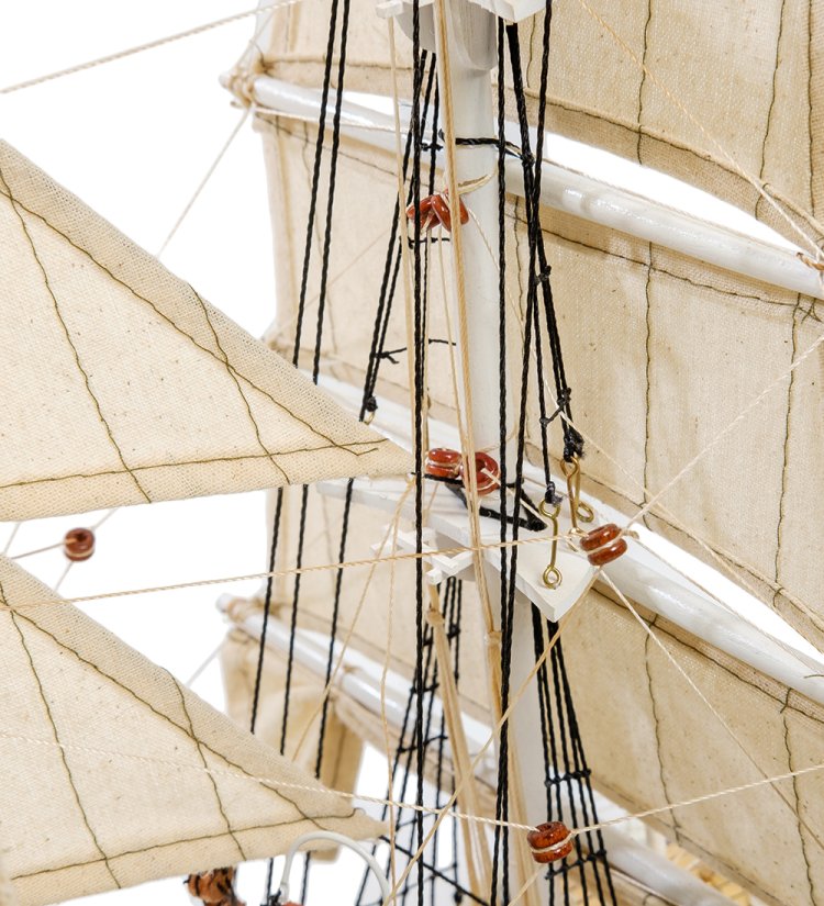 Модель норвежского корабля Christian Radich 1937 г. фото мачты