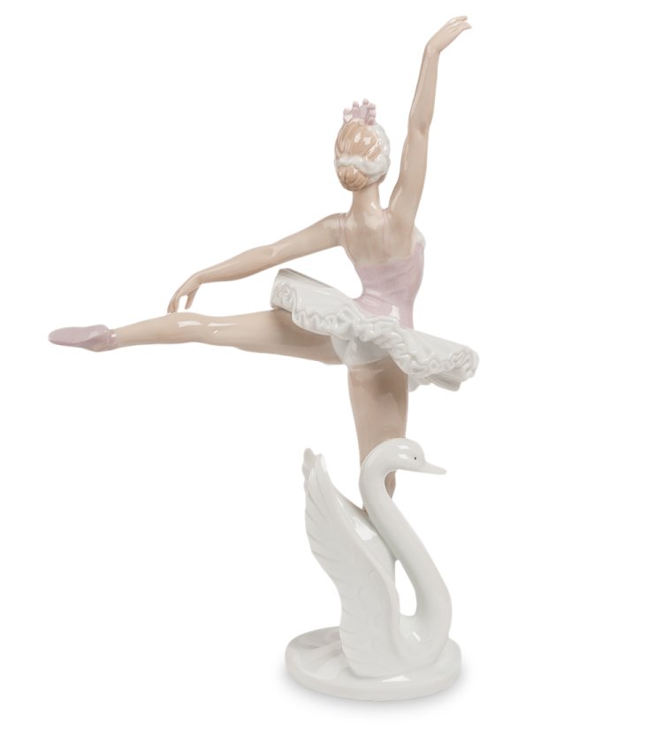 Статуэтка из фарфора Балерина в танце Белый лебедь Pavone JP-27/ 6, фотография со спины