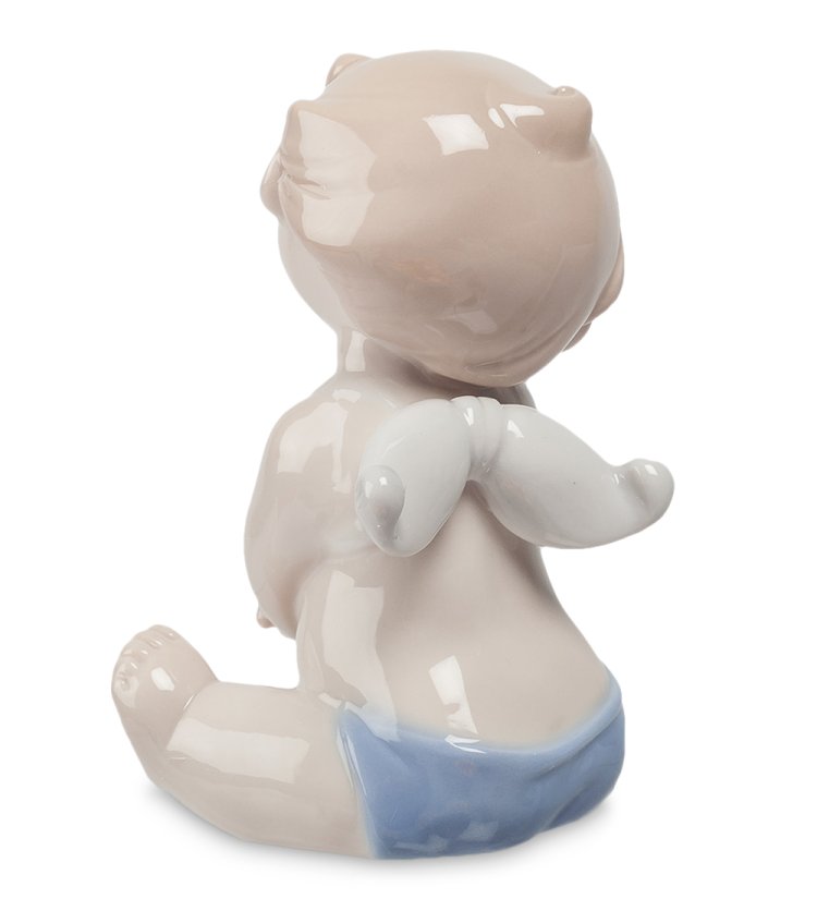 Статуэтка из фарфора Маленький Амурчик Сидит Pavone JP-09/ 10, фотография со спины