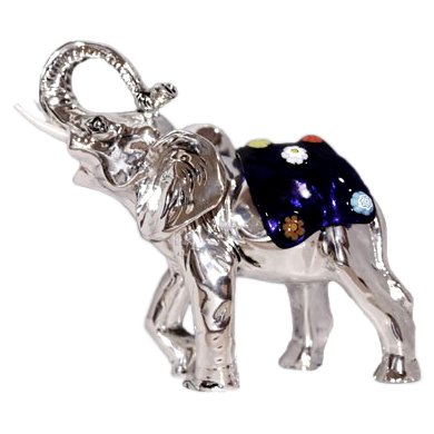 Статуэтка Слон с синей накидкой, Размер 13x13 см