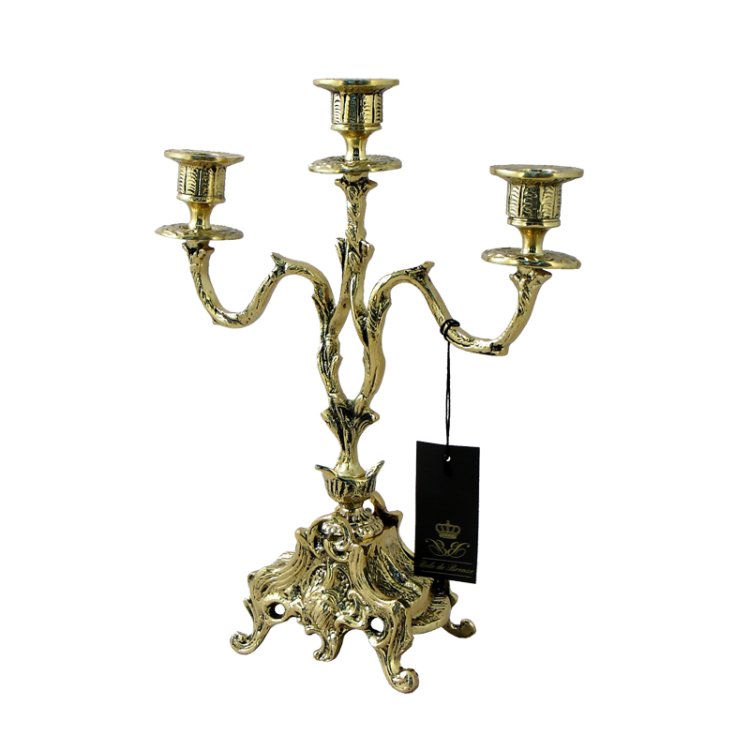 Часы каминные с канделябрами из бронзы Библо Bello De Bronze BP-2701450-D, фотография канделябра