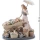 Фарфоровая Статуэтка Девушка цветочница с зонтиком Pavone CMS-20/20