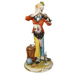 Статуэтка из фарфора Клоун со скрипкой