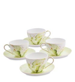 Чайный набор на 4 персоны из фарфора Калла