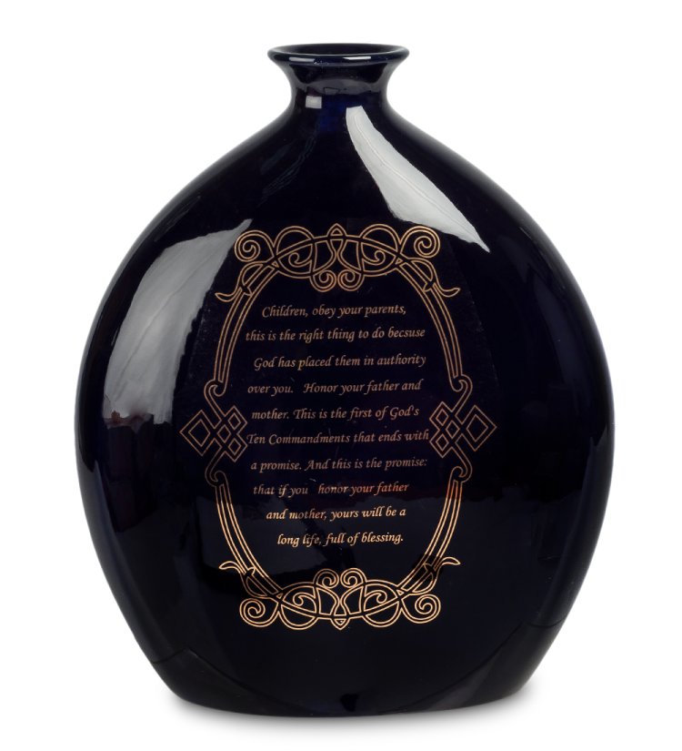 Ваза из фарфора для цветов Иисус Христос и дети Pavone JP-40/ 9, фотография с обратной стороны