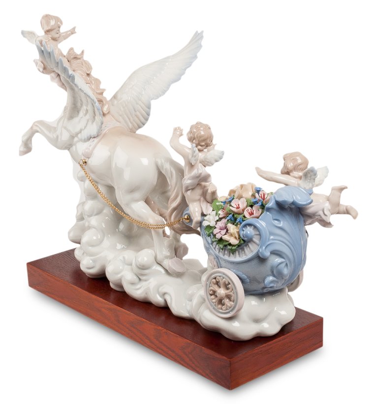 Статуэтка из фарфора Небесная колесница Pavone JP-21/ 8, фотография со спины