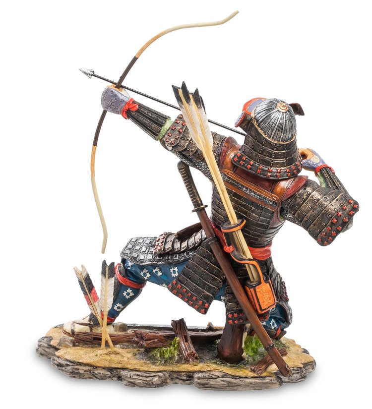 Статуэтка Самурай на охоте Veronese WS-733, оборотная сторона