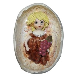 Маленький барельеф из фарфора Осень