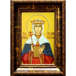 Икона с кристаллами Swarovski - Людмила