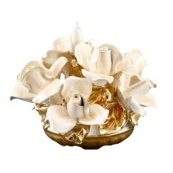 Статуэтка из керамики Золотые Розы в корзине