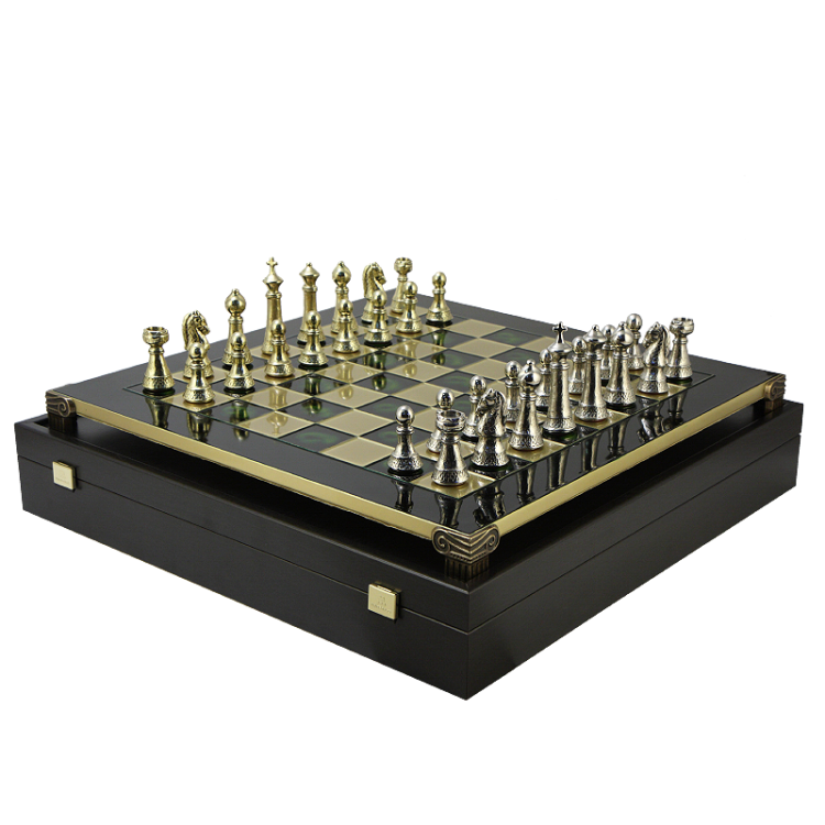 Шахматы на зеленой доске Греко-Романский Период Manopoulos MP-S-33-44-GRE