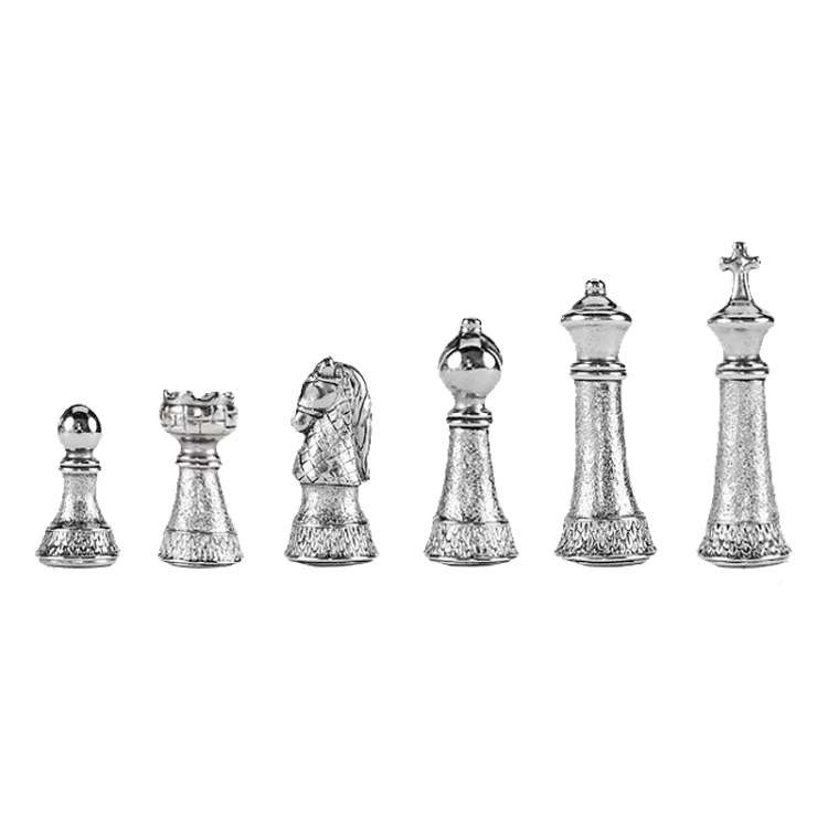 Шахматы на зеленой доске Греко-Романский Период Manopoulos MP-S-33-44-GRE, серебряные детали