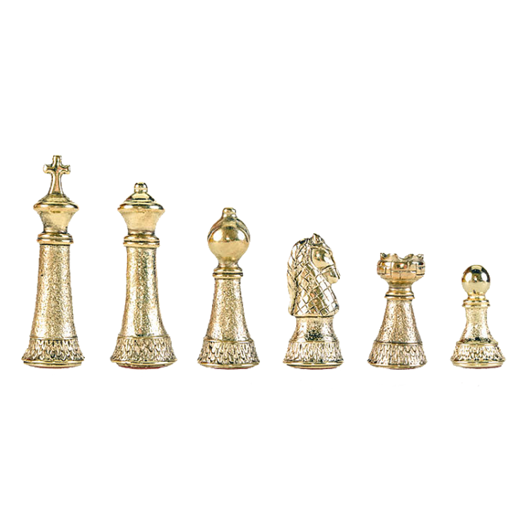 Шахматы на зеленой доске Греко-Романский Период Manopoulos MP-S-33-44-GRE, золотые детали