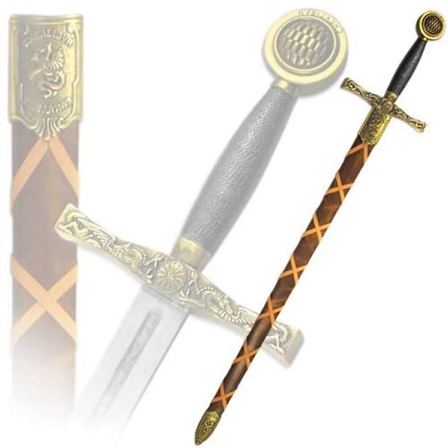 Меч Эскалибур Короля Артура Denix 4123, фотография в ножнах