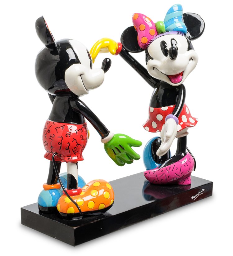 Статуэтка Микки и Минни Маус на подставке Disney by Britto, фотография сбоку