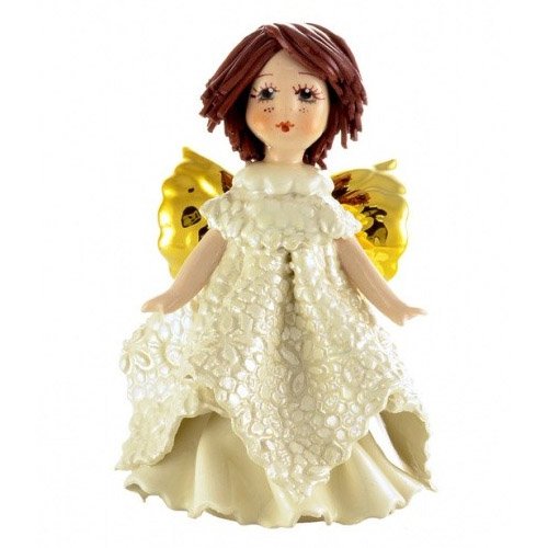 Статуэтка из фарфора Ангел с темными волосами (средний 10 см)