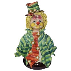 Статуэтка из фарфора Клоун в цилиндре с цветком