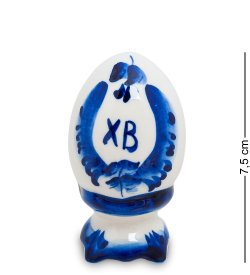 Статуэтка Пасхальное Яйцо Голубая гжель