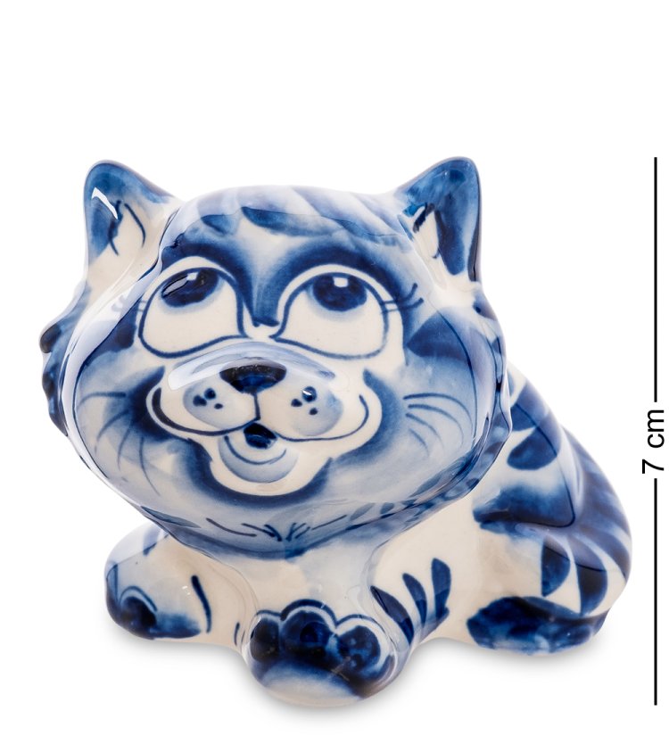 Фигурка Кот Вася Голубая гжель ГЛ-564