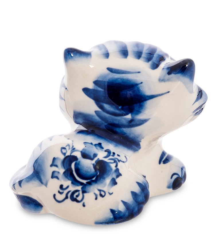 Фигурка Кот Вася Голубая гжель ГЛ-564, фотография со спины