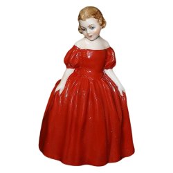 Статуэтка из фарфора Девушка - колокольчик