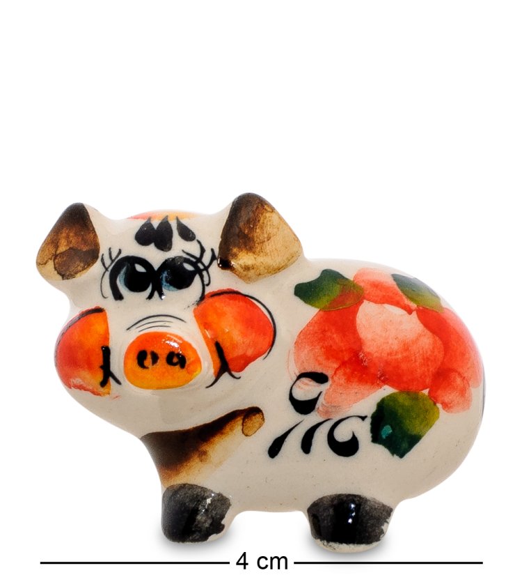 Фигурка Поросенок Цветная гжель ГЛ-468