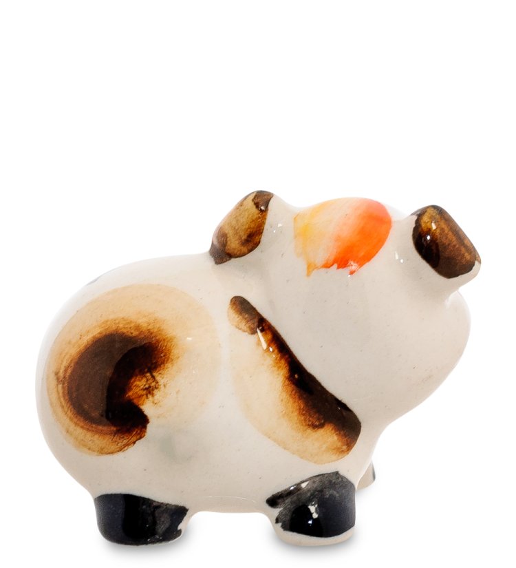 Фигурка Поросенок Цветная гжель ГЛ-468, фотография со спины