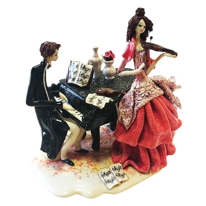 Статуэтка из фарфора Пара у пианино ZamPiva 70238