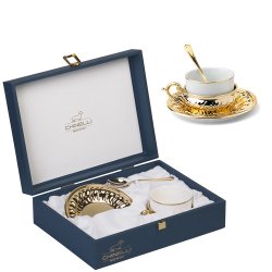 Чайная пара на 1 персону Золотые Волны