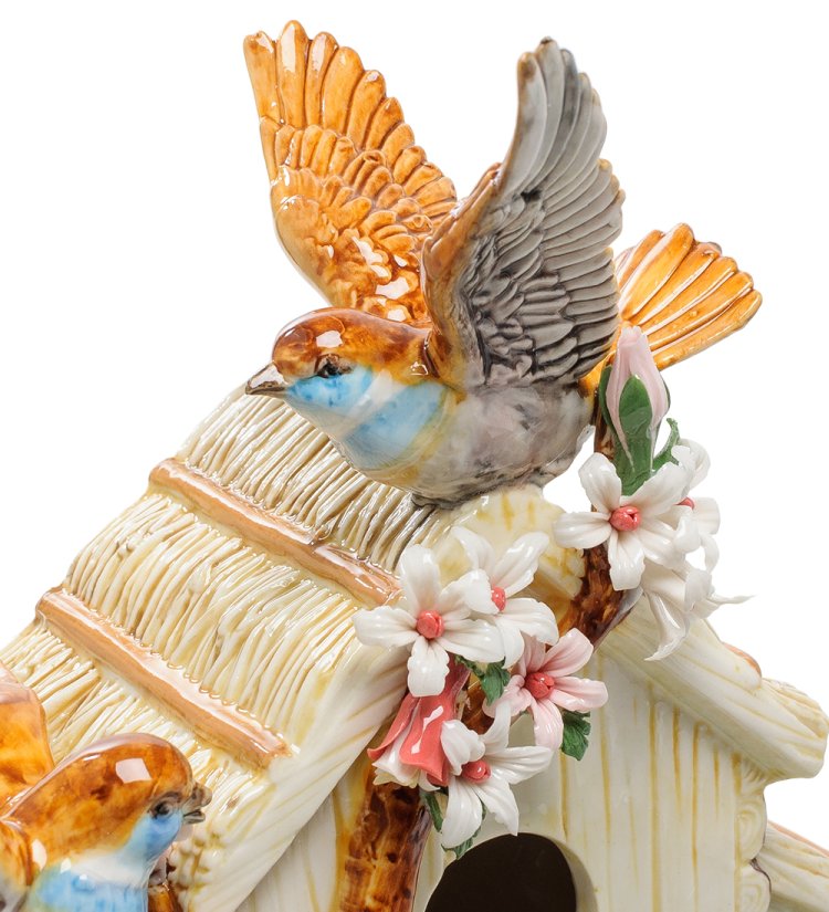 Статуэтка из фарфора Домик с птичками Pavone JP-23/ 4, фотография крыши