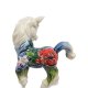Статуэтка из фарфора Лошадка с бабочкой и цветами Pavone JP-852/ 8, фотография сбоку