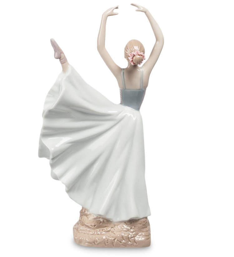 Статуэтка из фарфора Балерина в длинном платье Pavone JP-27/ 7, фотография со спины