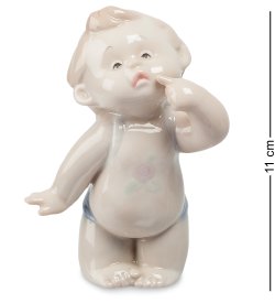 Статуэтка из фарфора Маленький Амурчик с пальцем у лица